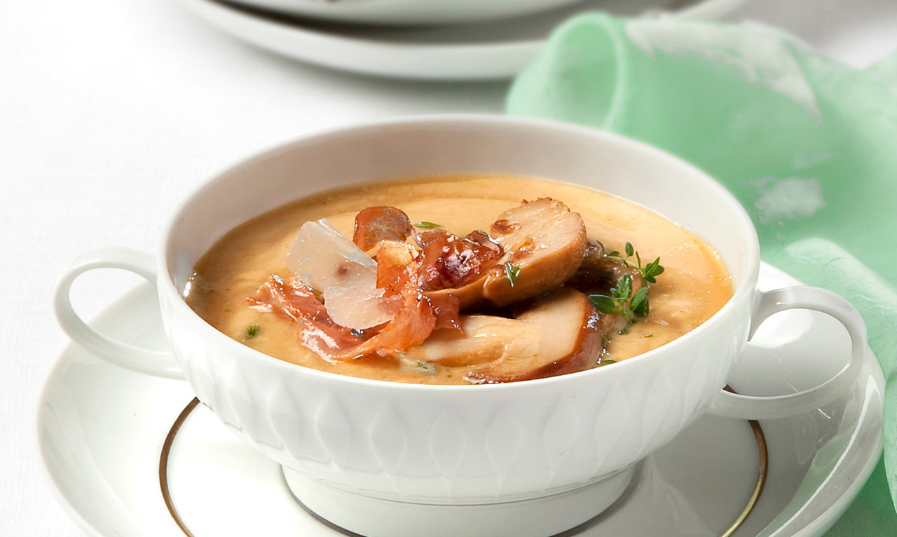 Vellutata di porcini con speck SuperSISA